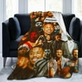 thumbnail image 1 of Blanket Michael Actors B. Jordans Throw Flannel Blankets Warm Soft Cozy Fuzzy Air Conditioning Blanket for Living Room Sofa Bed Gift Blankets for All Seasons 60""x50"", Black, 1 of 6