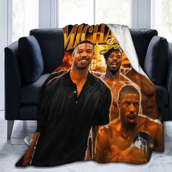 Blanket Michael Actors B. Jordans Throw Flannel Blankets Warm Soft Cozy Fuzzy Air Conditioning Blanket for Living Room Sofa Bed Gift Blankets for All Seasons 30"x40"