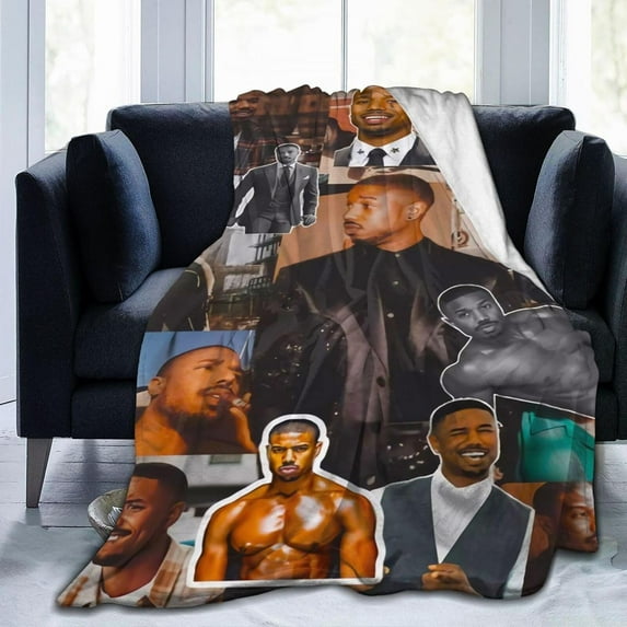 Blanket Michael Actors B. Jordans Throw Flannel Blankets Warm Soft Cozy Fuzzy Air Conditioning Blanket for Living Room Sofa Bed Gift Blankets for All Seasons 40"x50"