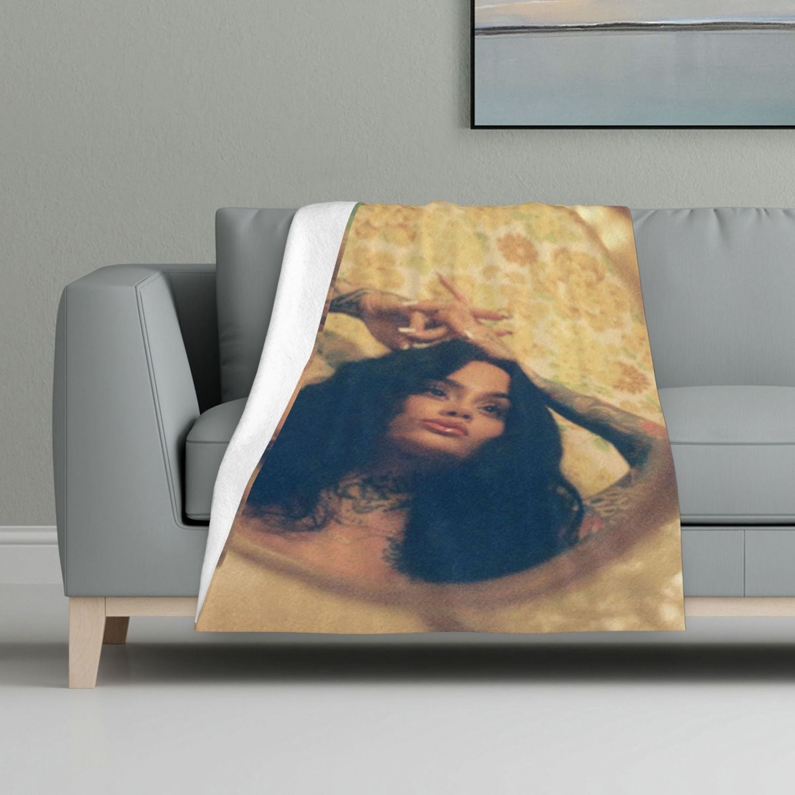 Blanket Multicolour Printed Blanket Super Soft Flannel Lightweight