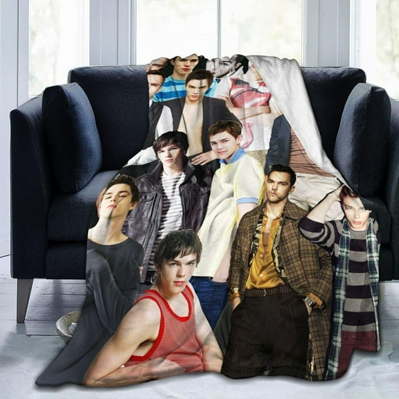 Blanket Nicholas Hoult Ultra-Soft Micro Fleece Wollen Blankets Throw Blankets Carpet Gift for Home Decoration,Decor Sofa,Office,Dormitory Bed car Camp Couch All Seasons
