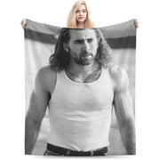 Blanket Nicolas Cage Soft and Comfortable Warm Fleece Throw Blankets Yoga Blankets Beach Blanket Picnic Blankets Gift for Dorm room office decor Sofa Bed Camping Travel All Season
