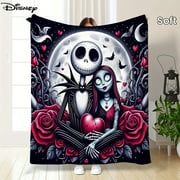Blanket The Nightmare Before Christmas Jack And Sally's Love Story Throw Blanket, 64.96 X 51.18 Inches, Soft Plush Cozy Sofa Blanket, Versatile Casual Nap Blanket, Multi-use Throw For Home Decor For