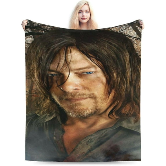 Blanket Norman Reedus Soft and Comfortable Warm Fleece Throw Blankets Yoga Blankets Beach Blanket Picnic Blankets Gift for Dorm Room Office Decor Sofa Bed Camping Travel All Season