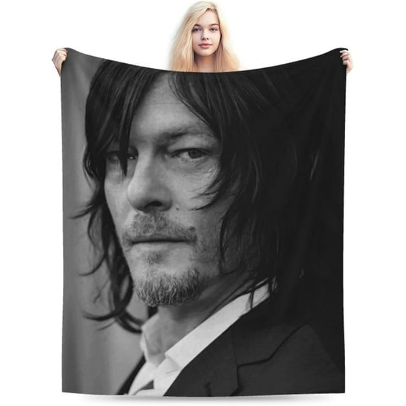 Blanket Norman Reedus Soft and Comfortable Warm Fleece Throw Blankets Yoga Blankets Beach Blanket Picnic Blankets Gift for Dorm room office decor Sofa Bed Camping Travel All Season