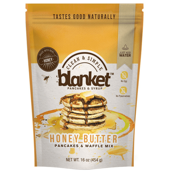 Blanket Pancakes and Syrup, Honey Butter Pancake and Waffle Mix, 16 oz Bag