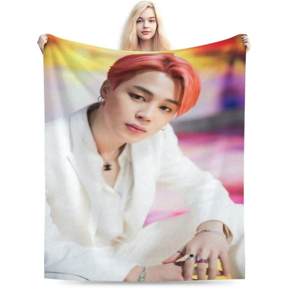 Blanket Park Jimin Soft and Comfortable Warm Fleece Throw Blankets Yoga Blankets Beach Blanket Picnic Blankets Gift for Dorm room office decor Sofa Bed Camping Travel All Season