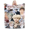 thumbnail image 1 of Blanket Park Jimin Soft and Comfortable Warm Fleece Throw Blankets Yoga Blankets Beach Blanket Picnic Blankets Gift for Dorm room office decor Sofa Bed Camping Travel All Season, 1 of 6