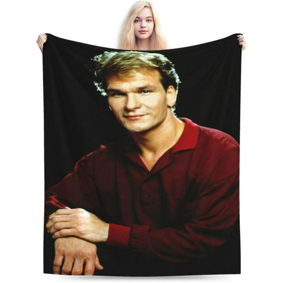 Blanket Patrick Swayze Soft and Comfortable Warm Fleece Throw Blankets Yoga Blankets Beach Blanket Picnic Blankets Gift for Dorm room office decor Sofa Bed Camping Travel All Season
