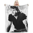 thumbnail image 1 of Blanket Patrick Swayze Soft and Comfortable Warm Fleece Throw Blankets Yoga Blankets Beach Blanket Picnic Blankets Gift for Dorm room office decor Sofa Bed Camping Travel All Season, 1 of 6