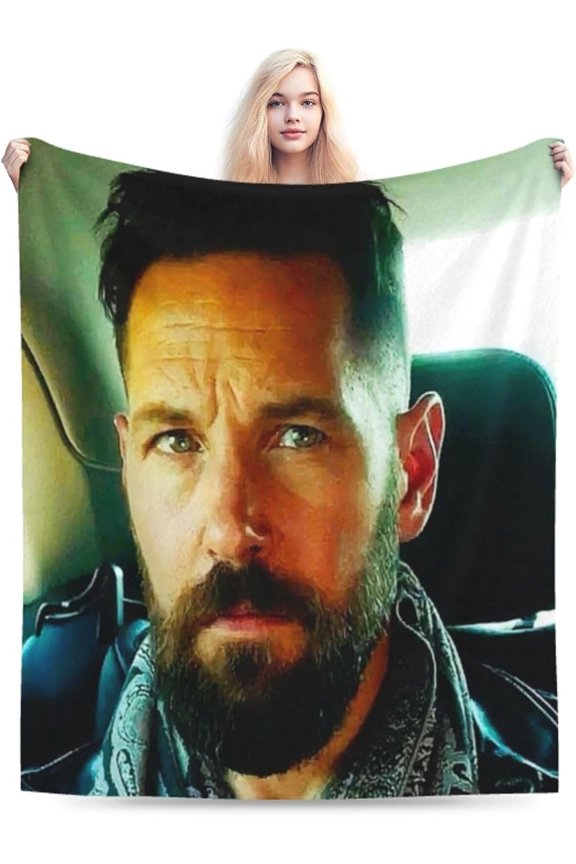 Blanket Paul Rudd Soft and Comfortable Warm Fleece Throw Blankets Yoga Blankets Beach Blanket Picnic Blankets Gift for Dorm Room Office Decor Sofa Bed Camping Travel All Season