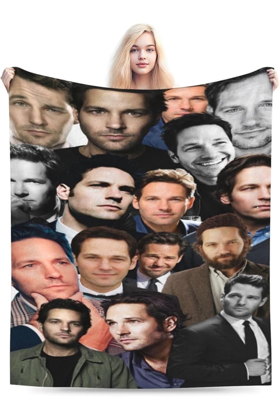 Blanket Paul Rudd Soft and Comfortable Wool Fleece Throw Blankets Gift for Home Decoration Sofa Office car Camping Yoga Travel Home Decoration Cozy Plush Beach