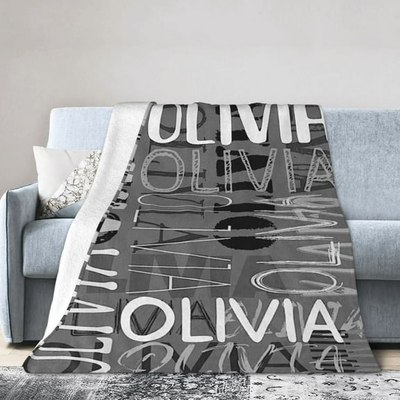 Blanket Personalized Throw Blanket Name Blankets Gifts for Women Men Birthday Holiday Christmas 50x40
