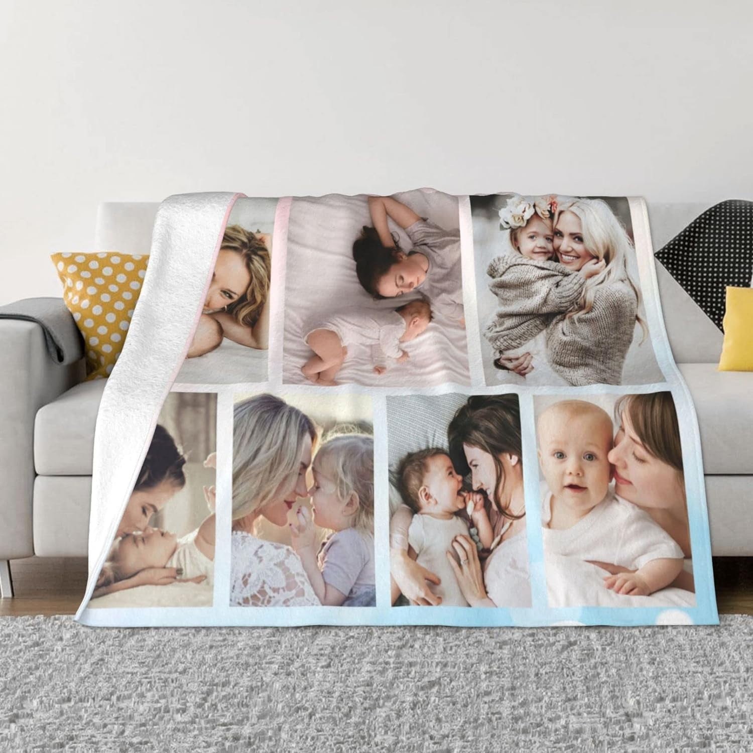 Blanket with Photos Personalized Throw Blanket ized Picture Blanket for Family Baby Mother