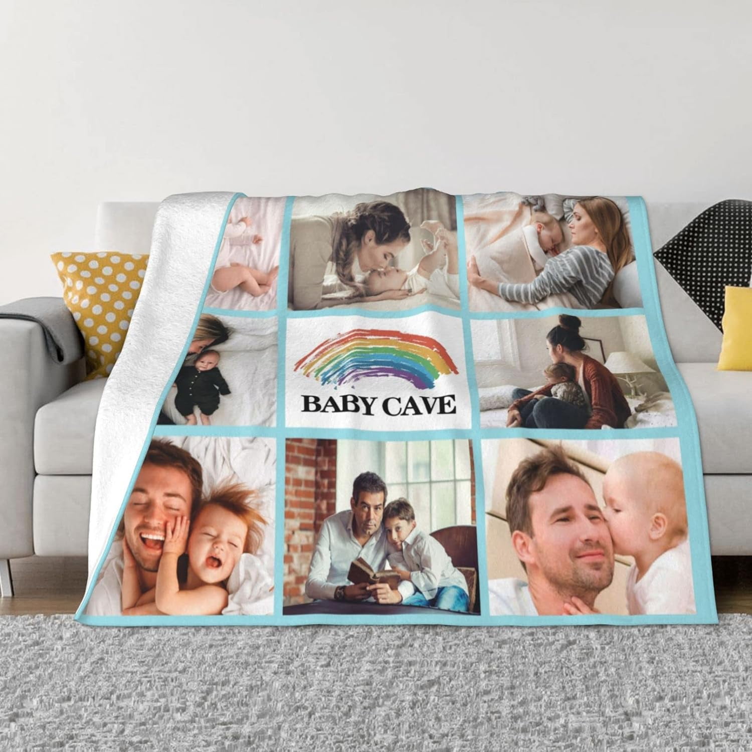 Blanket with Photos Personalized Throw Blanket ized Picture Blanket for Family Baby Mother