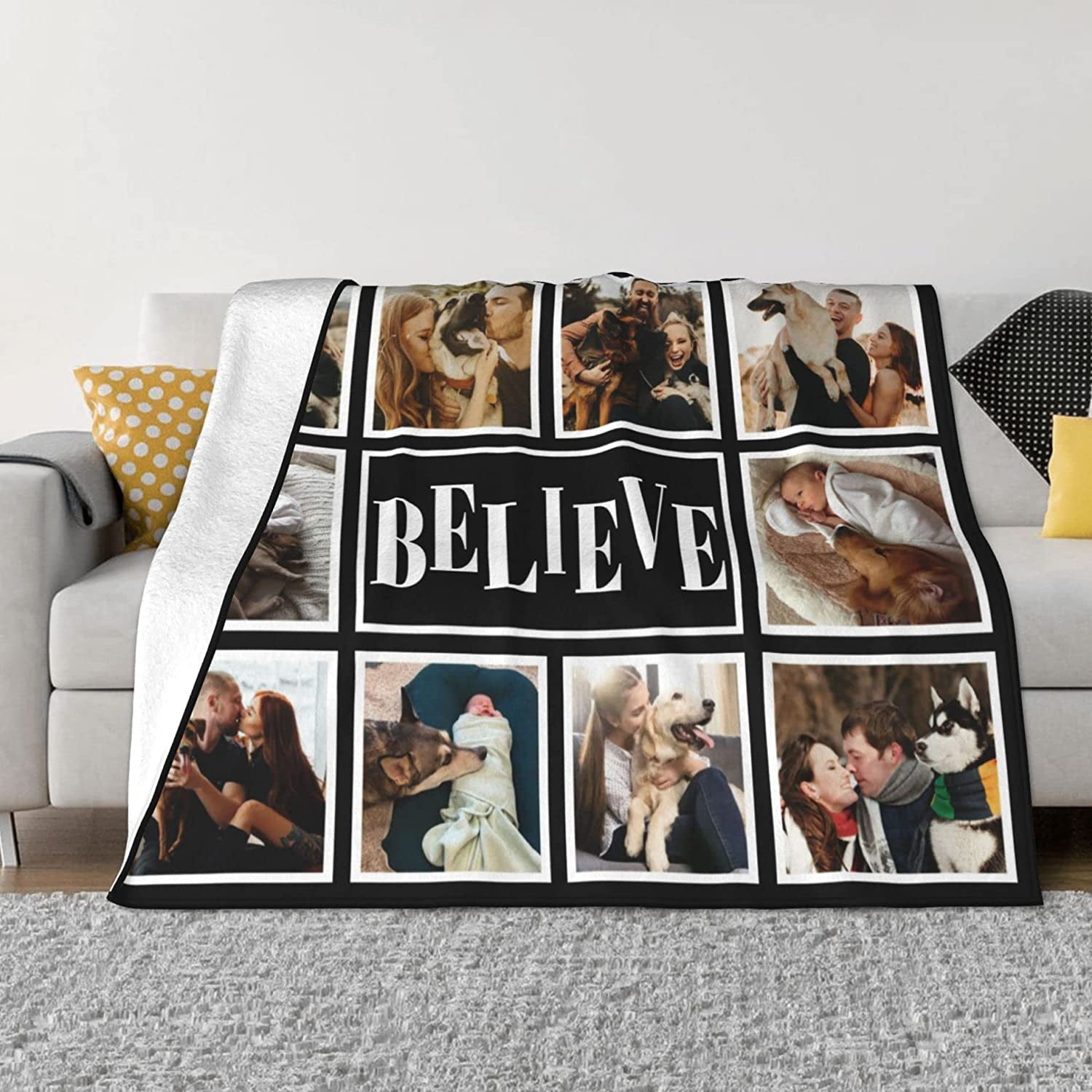 Blanket with Photos Personalized Throw Blanket ized Picture Blanket for Family Baby Mother
