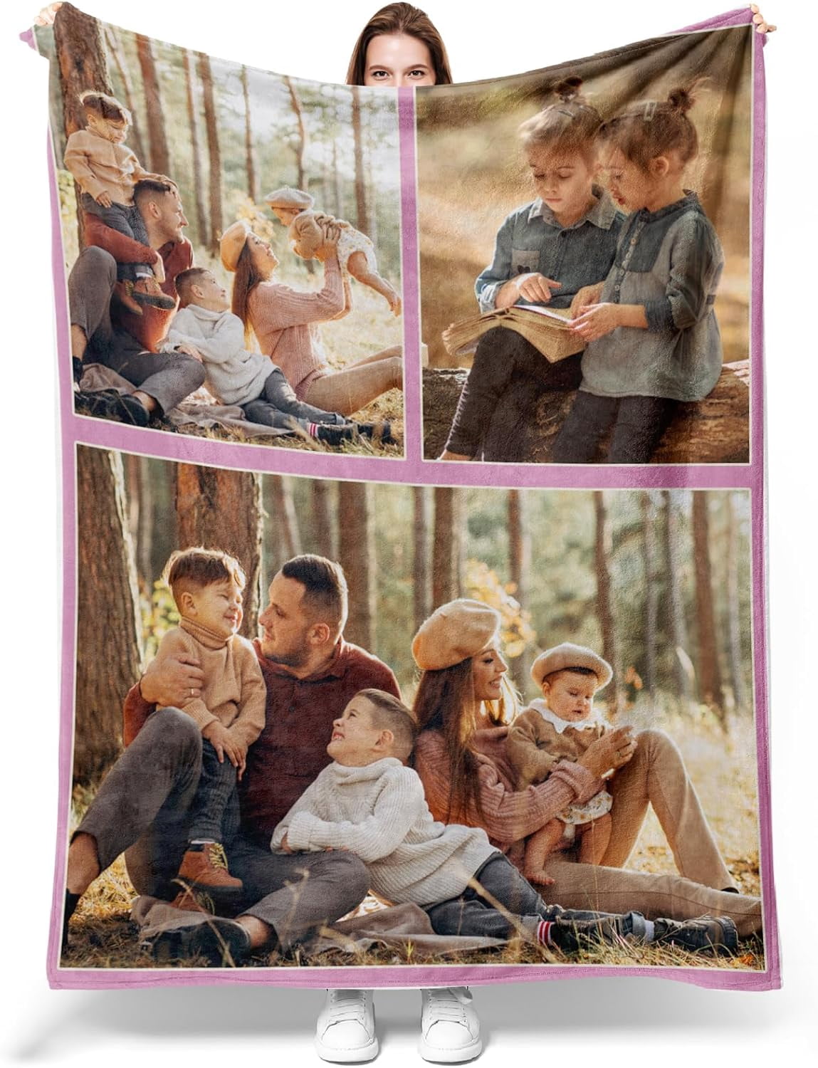 Blanket with Photos Text, Personalized Blankets with Pictures ...