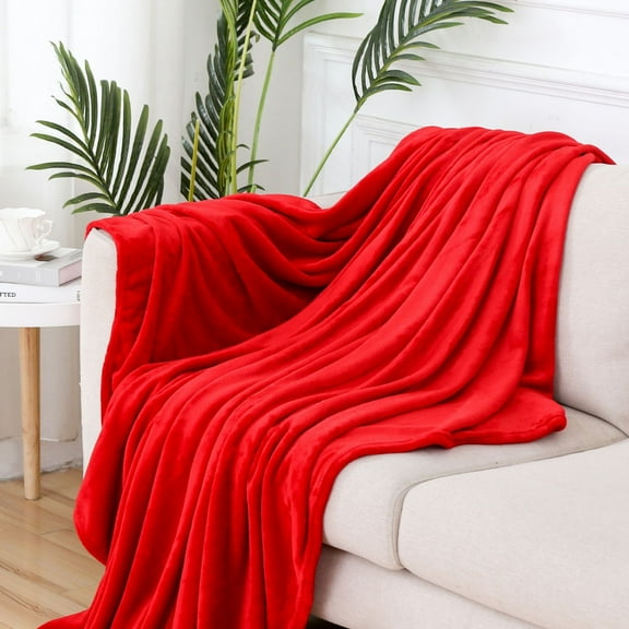 Blanket Polyester Blanket Blanket,Flannel Blanket,Coral Fleece Blanket,Red A