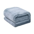 thumbnail image 1 of Blanket Polyester Blanket Flannel Blanket Nap Casual Blanket Summer Air Conditioning Coral Fleece Blanket Solid Color Double-Sided Velvet Bed Sheet Cover Blanket A Light Gray, 1 of 4