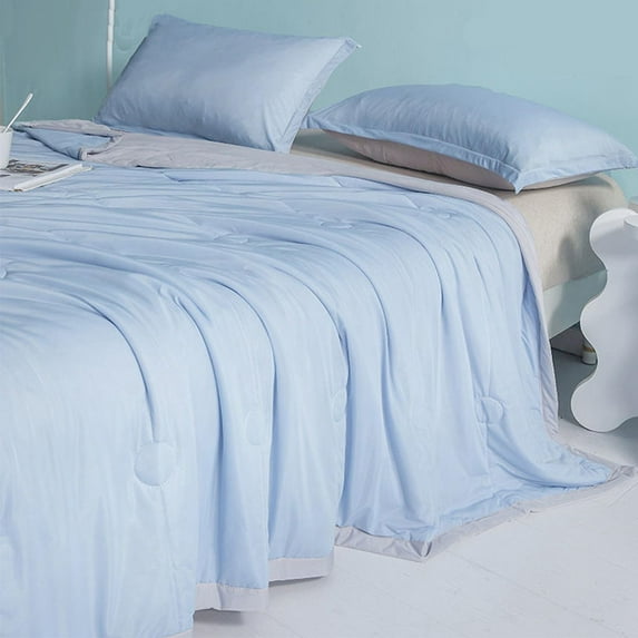 Blanket Polyester Blanket Ice Spring Cool Sensation Silk Summer Covered Summer Covered Cool Covered Sky Blue 150 * 200Cm