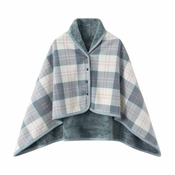 Blanket Poncho Facecloth Cover Blanket Shawl Blanket Colorblocking Cover Blanket Nap Blanket