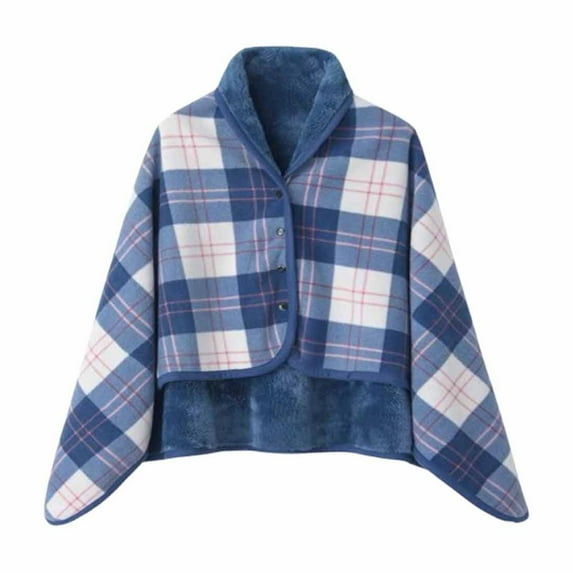 Blanket Poncho Facecloth Cover Blanket Shawl Blanket Colorblocking Cover Blanket Nap Blanket