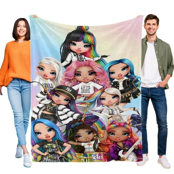 Blanket Rainbow High for Boys Girls Lightweight Kids Throw Blanket Cute Soft Blankets Flannel Plush Blankets Gifts 30x40in