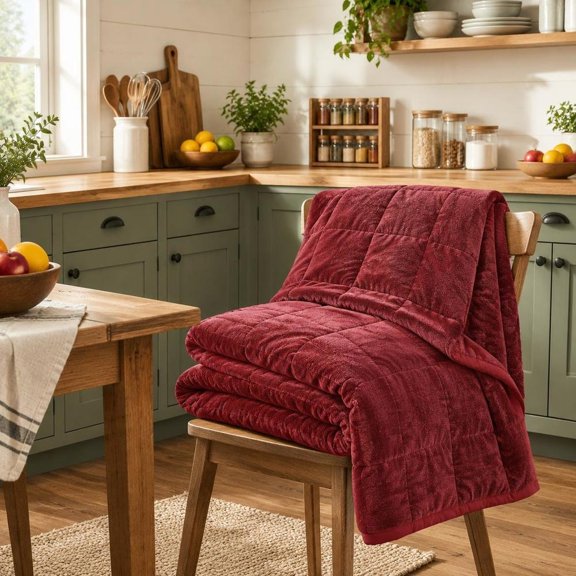 Blanket, Reversible Heiq Smart Temp Microfiber Down Alternative, Soft Plush to Solid, Full/Queen