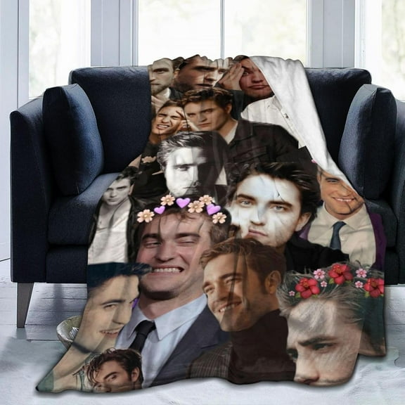 Blanket Robert Pattinson Ultra-Soft Micro Fleece Throw Blankets Beach Blankets Decoration Gift for Decor Home Sofa,Office,DormitoryBed car Camp Couch All Seasons