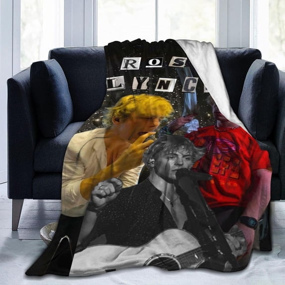 Blanket Ross Musics Lynch Throw Flannel Blankets Warm Soft Cozy Fuzzy Air Conditioning Blanket for Living Room Sofa Bed Gift Blankets for All Seasons 40"x50"