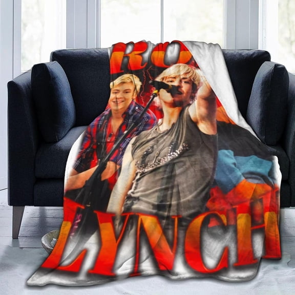 Blanket Ross Musics Lynch Throw Flannel Blankets Warm Soft Cozy Fuzzy Air Conditioning Blanket for Living Room Sofa Bed Gift Blankets for All Seasons 50"x60"