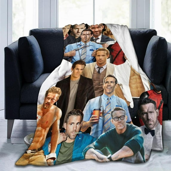 Blanket Ryan Reynolds Soft and Comfortable Wool Fleece Throw Blankets for Sofa Office car Camping Yoga Travel Home Decoration Cozy Plush Beach Blanket Gift