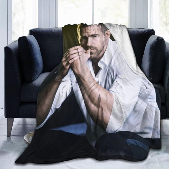 Blanket Ryan Reynolds Soft and Comfortable Wool Fleece Throw Blankets for Sofa Office car Camping Yoga Travel Home Decoration Cozy Plush Beach Blanket Gift