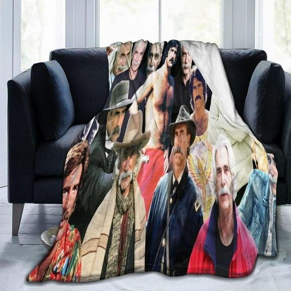 Blanket Sam Elliott Ultra-Soft Micro Fleece Wollen Blankets Throw Blankets Carpet Gift for Home Decoration,Decor Sofa,Office,Dormitory Bed car Camp Couch All Seasons