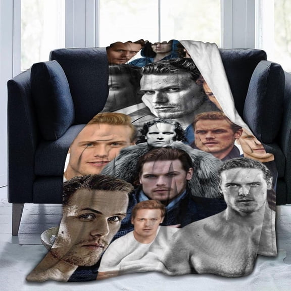 Blanket Sam Heughan Soft and Comfortable Wool Fleece Throw Blankets Gift for Home Decoration Sofa Office car Camping Yoga Travel Home Decoration Cozy Plush Beach