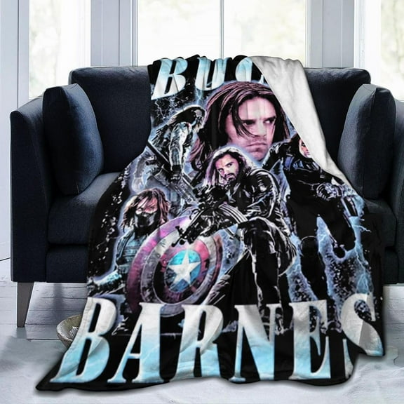 Blanket Sebastians Actors Stan Throw Flannel Blankets Warm Soft Cozy Fuzzy Air Conditioning Blanket for Living Room Sofa Bed Gift Blankets for All Seasons 30"x40"