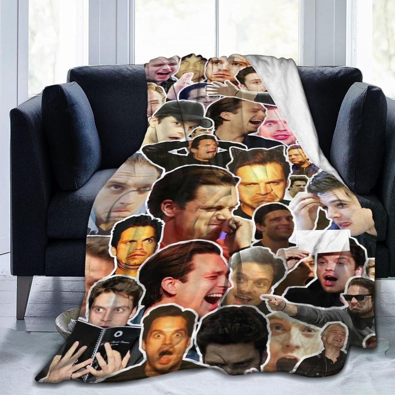 Blanket Sebastians Actors Stan Throw Flannel Blankets Warm Soft Cozy ...