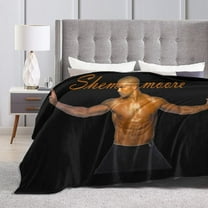 Blanket Shemar Actor Moore Throw Flannel Blankets Warm Soft Cozy Fuzzy Blanket for Bed Sofa Couch Camping Travel Gift Blankets for All Seasons 40"x30"