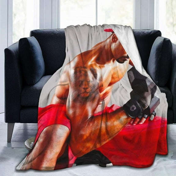 Blanket Shemar Actor Moore Throw Flannel Blankets Warm Soft Cozy Fuzzy Blanket for Bed Sofa Couch Camping Travel Gift Blankets for All Seasons 60"x50"