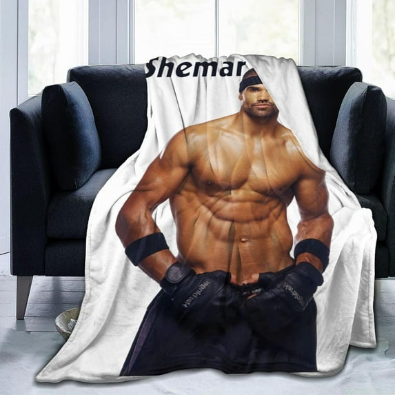 Blanket Shemar Actor Moore Throw Flannel Blankets Warm Soft Cozy Fuzzy Blanket for Bed Sofa Couch Camping Travel Gift Blankets for All Seasons 60"x50"