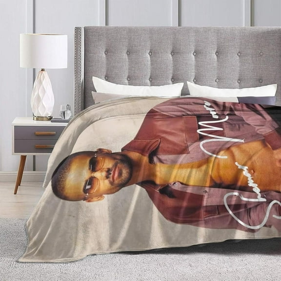 Blanket Shemar Actor Moore Throw Flannel Blankets Warm Soft Cozy Fuzzy Blanket for Bed Sofa Couch Camping Travel Gift Blankets for All Seasons 60"x50"