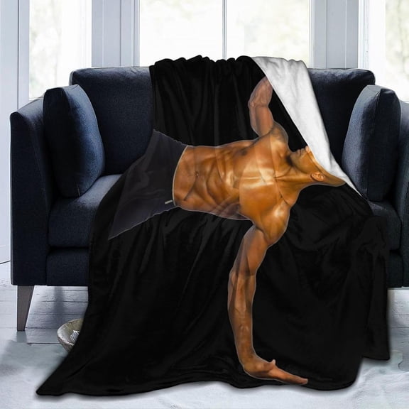 Blanket Shemar Actor Moore Throw Flannel Blankets Warm Soft Cozy Fuzzy Blanket for Bed Sofa Couch Camping Travel Gift Blankets for All Seasons 60"x50"