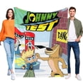thumbnail image 1 of Blanket Soft Johnny Test Cartoon Throw Blanket Micro Fleece Fuzzy Blankets Thin Bed Couch Decor Adult Nap Bedroom Car All Season Birthday Gifts 50"X60", 1 of 7