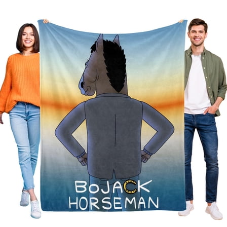 Blanket Soft Throw Blanket BoJack Horseman Cartoon Micro Fleece Fuzzy Blankets Thin Bed Couch Decor Adult Nap Bedroom Car All Season Birthday Gifts 30"X40"