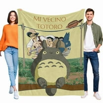 Blanket Soft Totoro Anime Cartoon Throw Blanket Micro Fleece Fuzzy Blankets Thin Bed Couch Decor Adult Nap Bedroom Car All Season Birthday Gifts 40"X50"