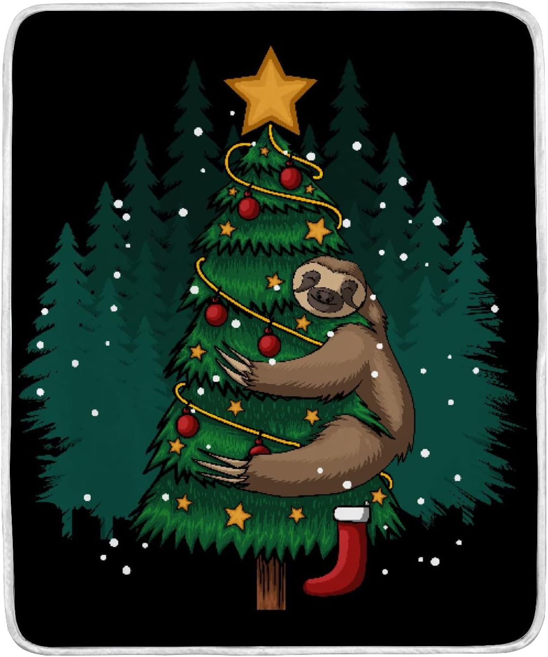Sloth christmas blanket sale
