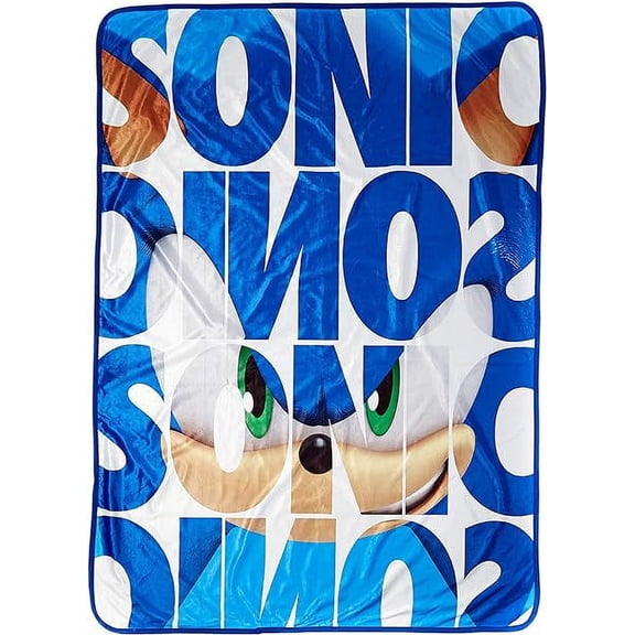 Blanket - Sonic The Hedgehog - Sonic Name Sublimation Throw Blanket