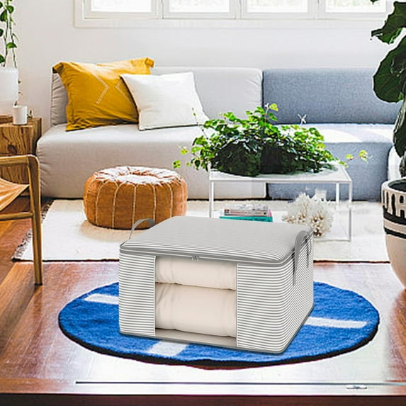 Blanket Storage Bag With Visible For Household Use Large Capacity Clothes Quilts Moving And Packing Device -proof And Storage