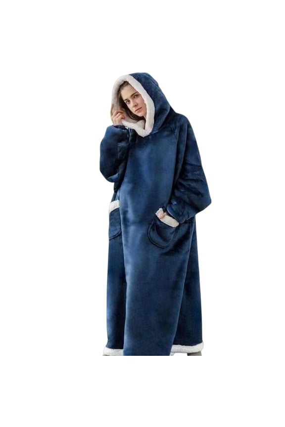 Blanket Sweatshirt Sherpa Plush Soft Comfy Fleece Oversized Hoodie Pocket Gift