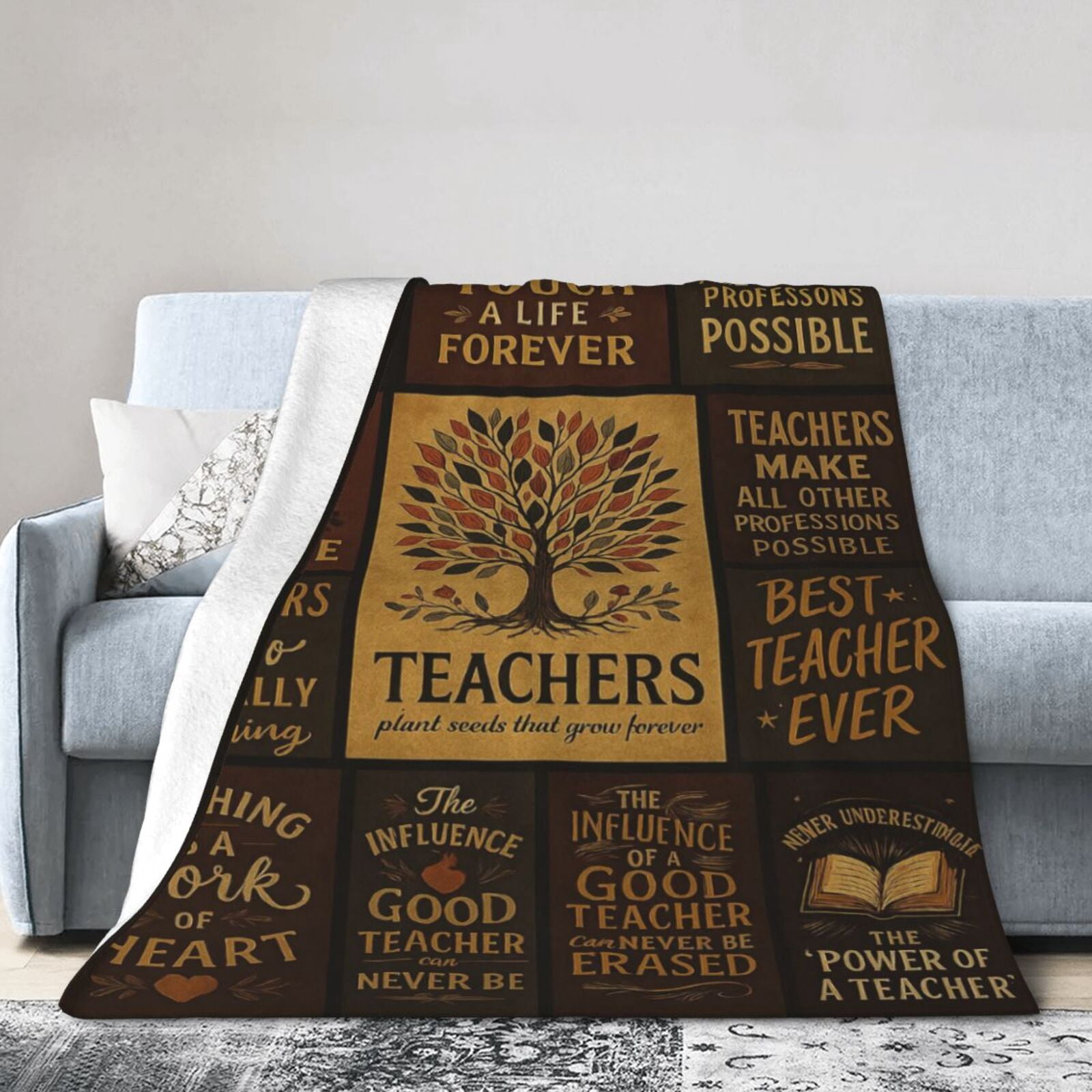 Blanket Teacher Gifts for Women, New Teachers Appreciation Gifts, Best Teacher Funny Birthday Retirement Gifts Ideas 80x60